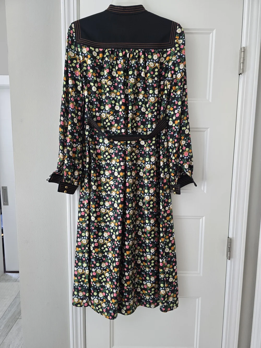 Tory Burch Silk Long-Sleeve Dress